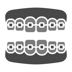 Braces Greyscale Glyph Icon