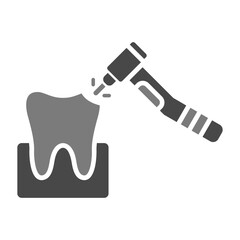 Drilling Greyscale Glyph Icon