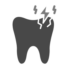 Toothache Greyscale Glyph Icon