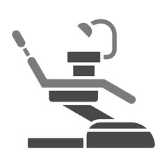 Dentist Chair Greyscale Glyph Icon