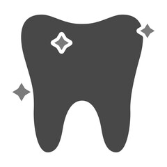 Tooth Greyscale Glyph Icon