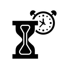 Load time, average, loading icon. Black vector sketch.