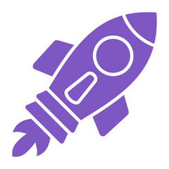 Rocket Multicolor Glyph Icon