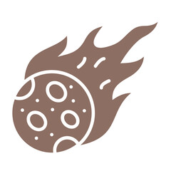 Comet Multicolor Glyph Icon