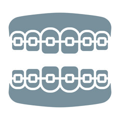 Braces Multicolor Glyph Icon