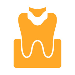 Dental Filling Multicolor Glyph Icon
