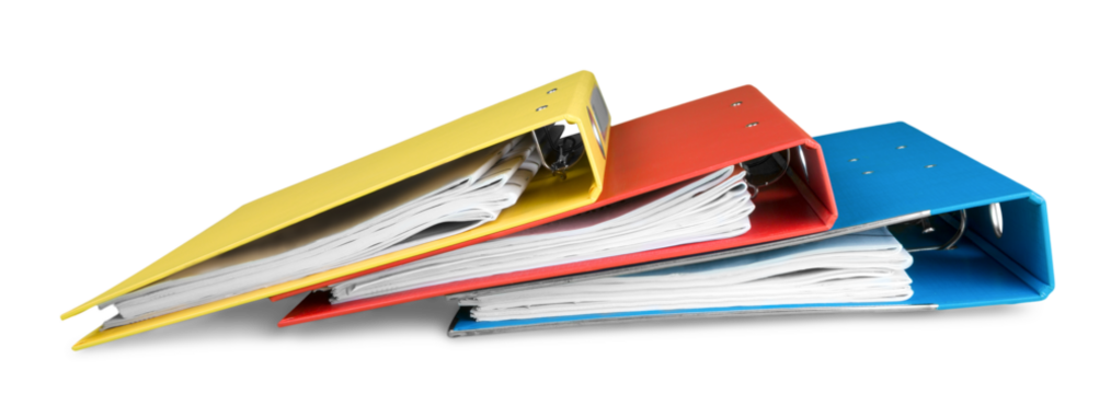 File folders with documents