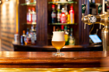 Beer standing on the bar