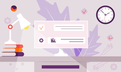 Freelancer workplace, work from home