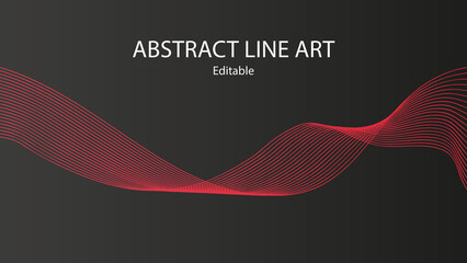Abstract wavy lines. Digital future technology concept. vector illustration. Transparent and editable DNA Red