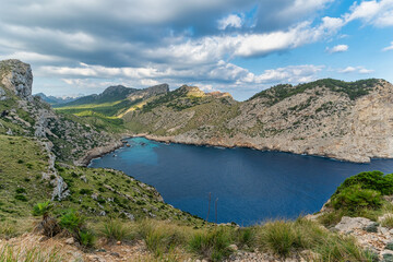Cap de Formentor - wild coast of Mallorca, Spain. Panorama view.