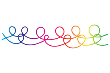 Rainbow wave lines background. Vector illustration.