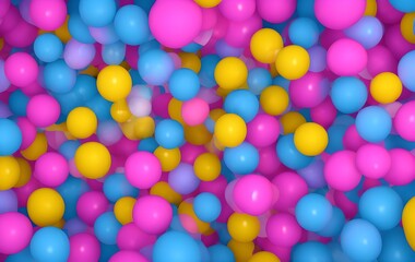 Multi-colored balloons as a background and texture for the photo zone. Photography, concept.
