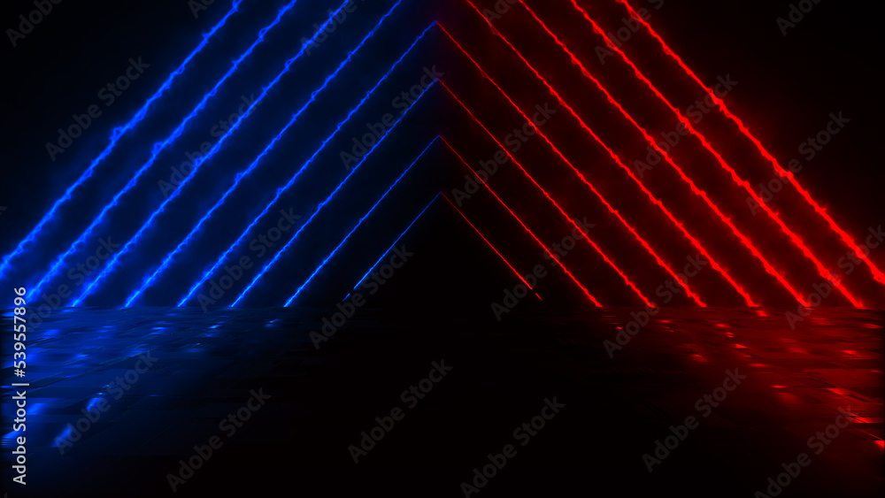 Poster abstract colorful background with bright rays and glowing lines. abstract tech futuristic background