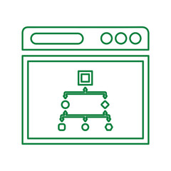 Plan, sitemap, design outline icon. Line art sketch.
