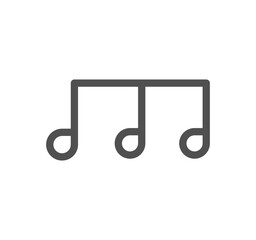 Music icon outline and linear vector.
