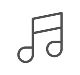 Music icon outline and linear vector.
