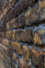 old stone wall with bokeh