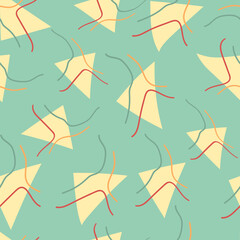 Seamless vector pattern with chaotic triangle elements