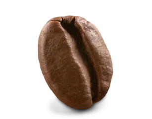 Collections of roasted and red coffee beans, drink a cup of coffee  isolated on white background