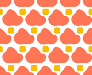 Orange abstract vector seamless pattern 