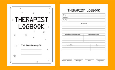 Therapist Logbook kdp design