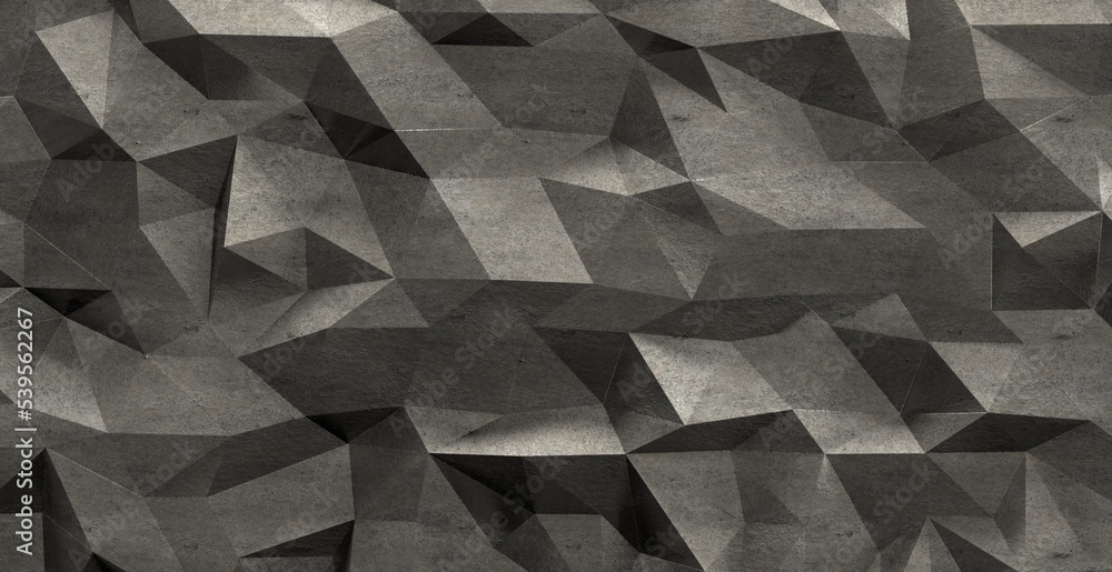 Aufkleber white grey abstract background of triangles low poly