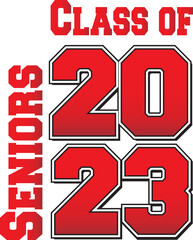 Red Bold Class of 2023 Stacked Logo