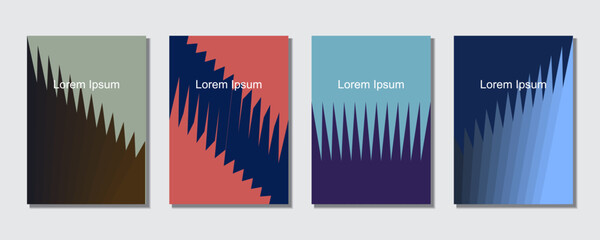 Covers templates set with graphic geometric elements. Applicable for brochures, posters, covers and banners. Eps 10 vector illustration.