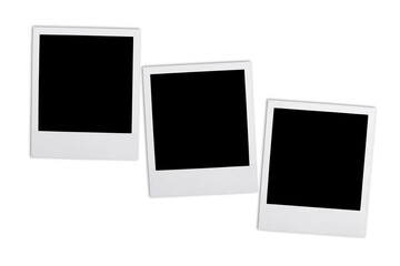Blank Photos on white paper background.