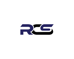 Creative RCS Letter Logo Design Modern Typography Vector Symbol Template. - obrazy, fototapety, plakaty