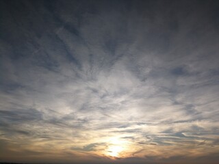 sunset in the sky