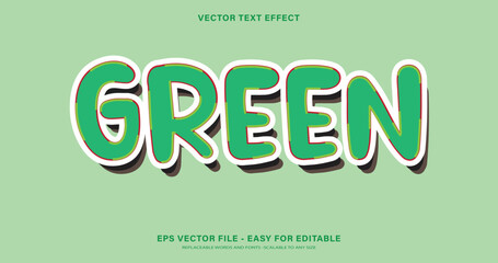 green bubble modern bold editable text effect sticker
