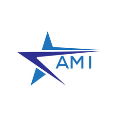 AMI letter logo. AMI blue image on white background. AMI Monogram logo design for entrepreneur and business. . AMI best icon.
