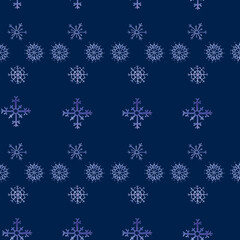 Snowflake patterns. Blue snowflake. Watercolor illustration. Hand drawn pattern.