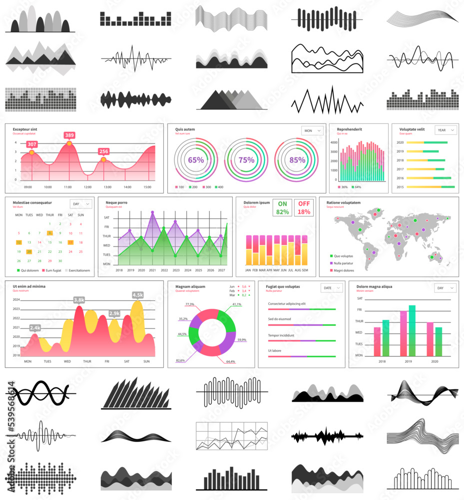 Poster infographic chart vector template. annual statistics curve graph design. market data diagrams. graph