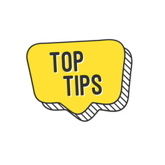Top tips on speech bubble
