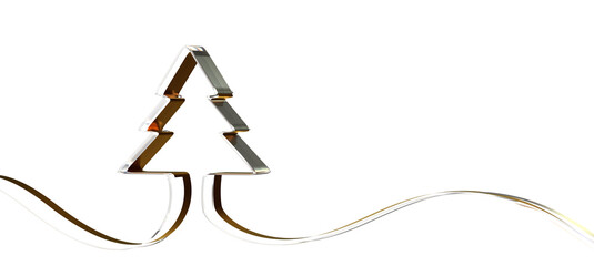 christmas tree 3d abstract shape design