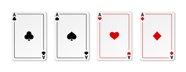 Set of four aces deck of cards - 539569048