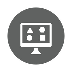 Ui, ui development, design icon. Gray vector design.