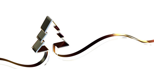 abstract christmas tree 3d rendering