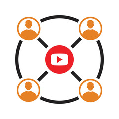 Video, viral video, media icon. Simple flat design Concept.