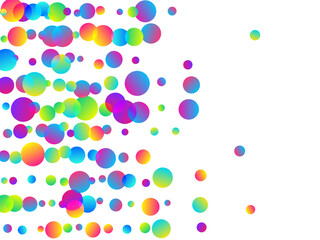 Glamour party confetti decoration vector illustration. Rainbow round elements festival decor. Surprise burst flying confetti. Prize event decoration background. Happy mood.