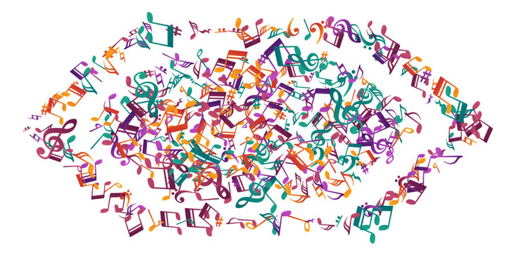 Musical note symbols vector design. Melody