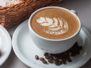 capuccino with latte art