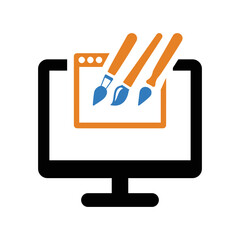 Website, design, desktop icon. Editable vector graphics.