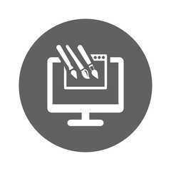 Website, design, desktop icon. Gray vector sketch.