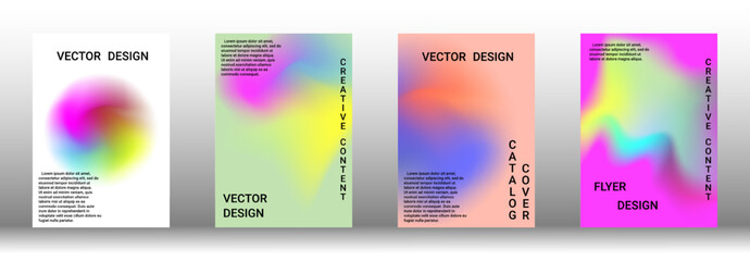 Artistic covers design. Creative fluid colors backgrounds. Set of abstract covers