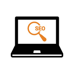 WWW, seo, laptop icon. Editable vector graphics.