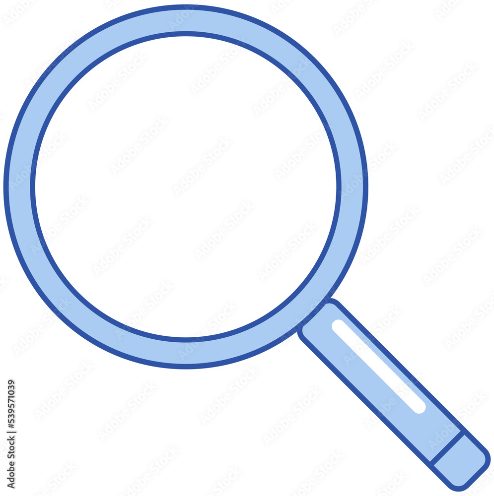 Poster magnifier lens icon. linear design symbol with thin line and outline minimal style, zoom device. mag
